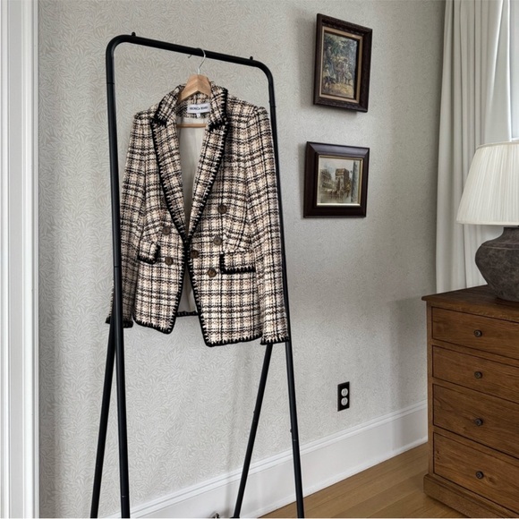 Veronica Beard Lawrence Dickey Crochet Trim Tweed Blazer 2 - Picture 6 of 9